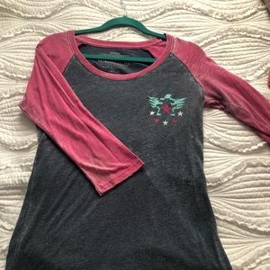 American Fighter baseball tee